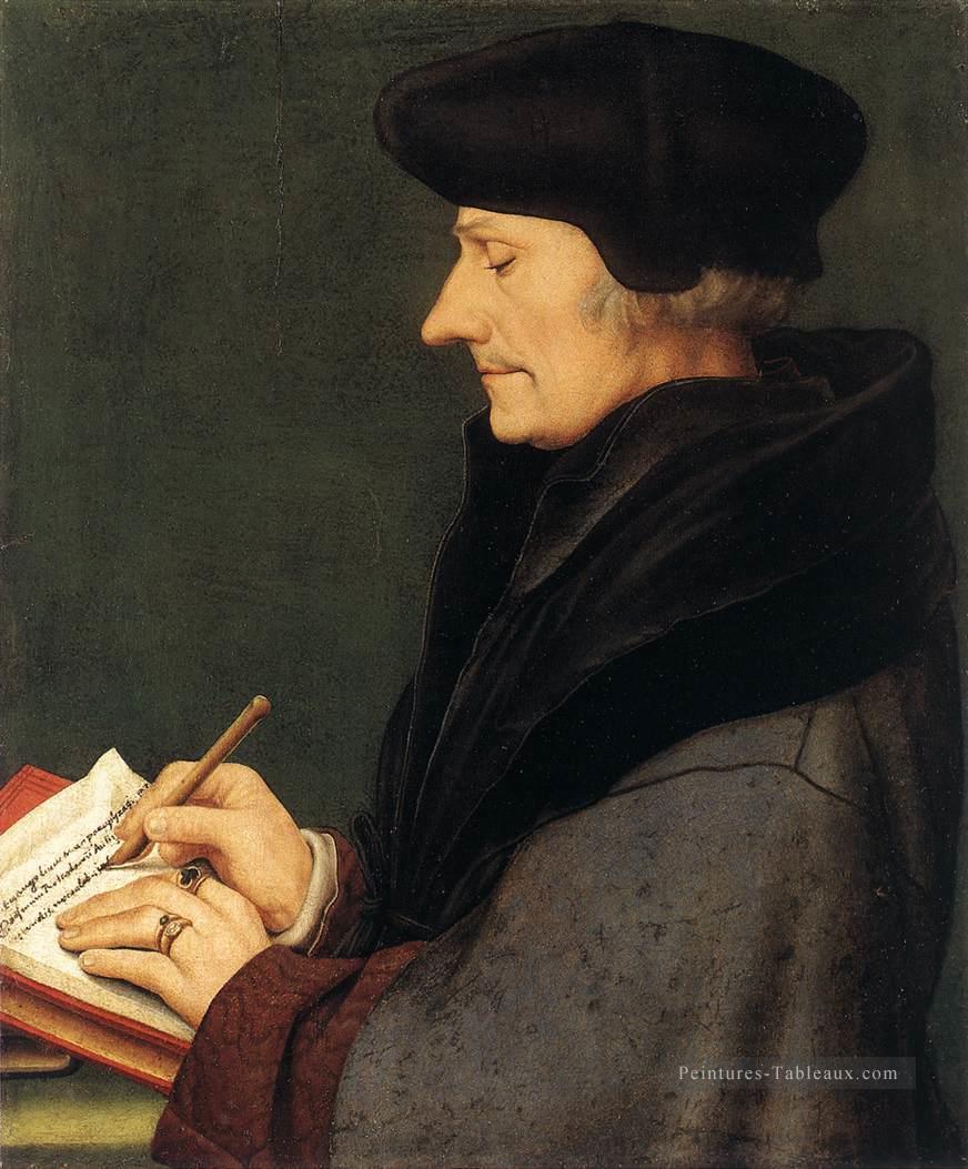 Portrait d’Erasmus de Rotterdam Écriture Renaissance Hans Holbein le Jeune Peintures à l'huile